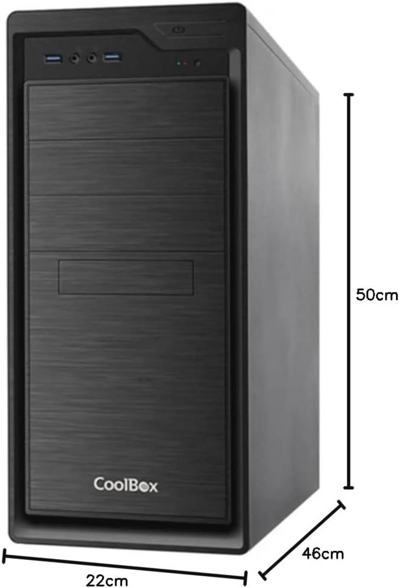 Coolbox F750 Bureau, 500 W, Zwart, Pc, Atx, Huis/Kantoor, Ce, Rohs, 200 X 415 X behuizing - afbeelding 4