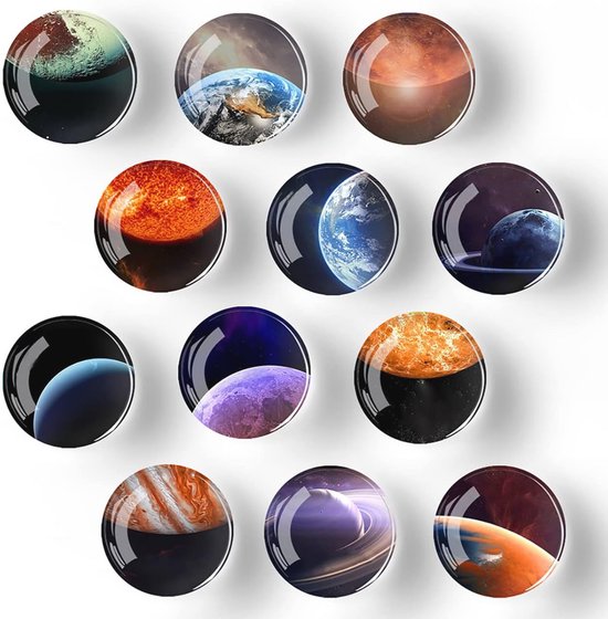 Mooie glazen weer magneten 'Mood' - set van 4 stuks Mooie glazen weer magneten 'Mood' - set van 4 stuks