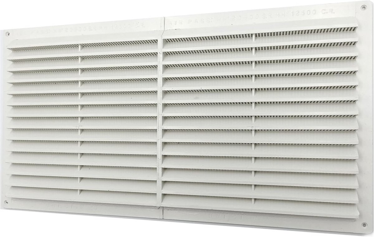Ventilatierooster kunststof 225 x 430 mm voor ventilatie met insectenbescherming