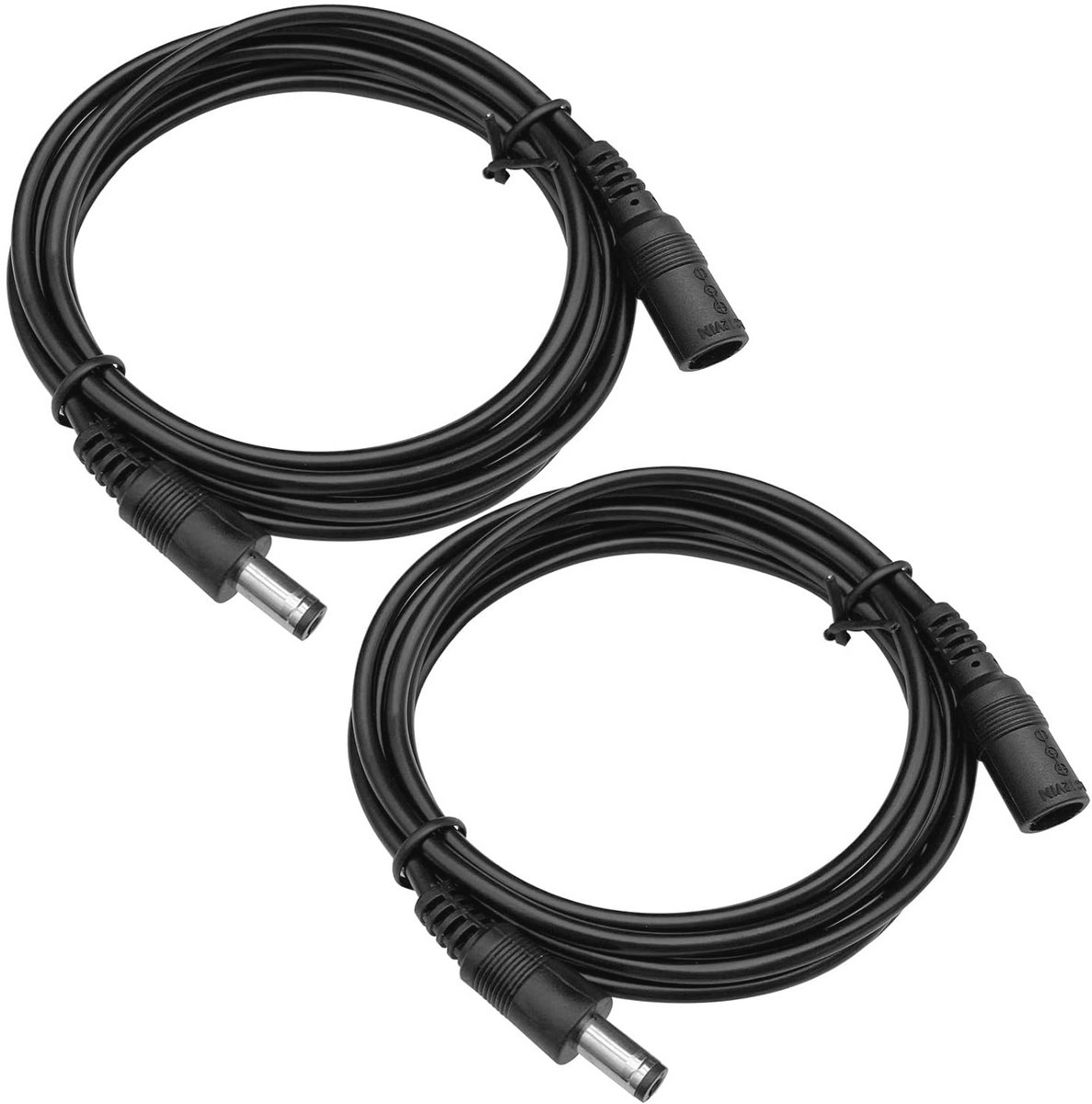 2 meter DC Voedingsverlengkabel Koppelstuk 5.5mm x 2.1mm voor CCTV Beveiligingscamera's en LED Strips