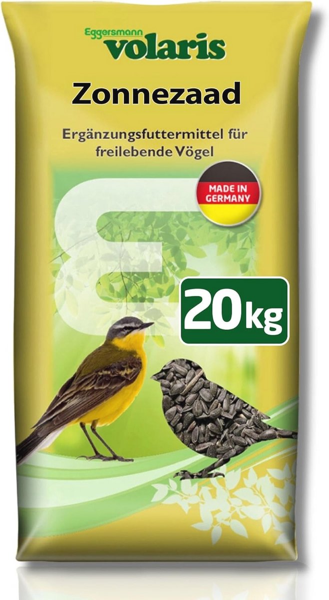 Zonnebloempitten voor vogels 20kg | Hoogwaardige vogelvoeding voor het hele jaar