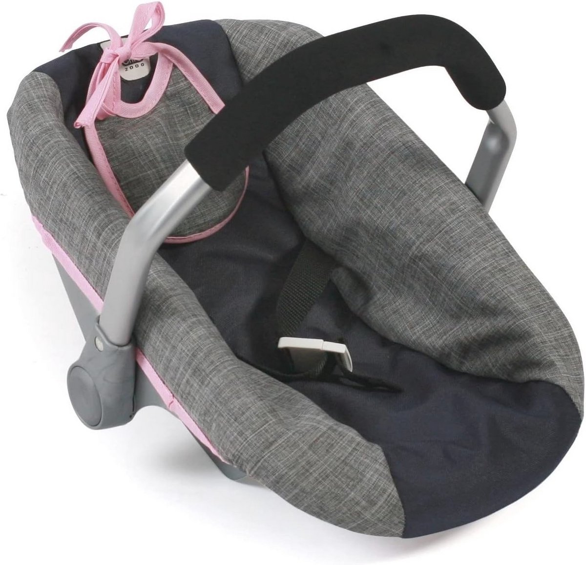 Bayer Chic 2000 708-26 doll car seat for baby dolls, doll carrier, melange navy grey