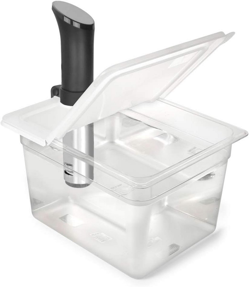 Sous Vide Container 12 Quart met Inklapbaar Deksel - Compatibel met Anova en Instant Pot