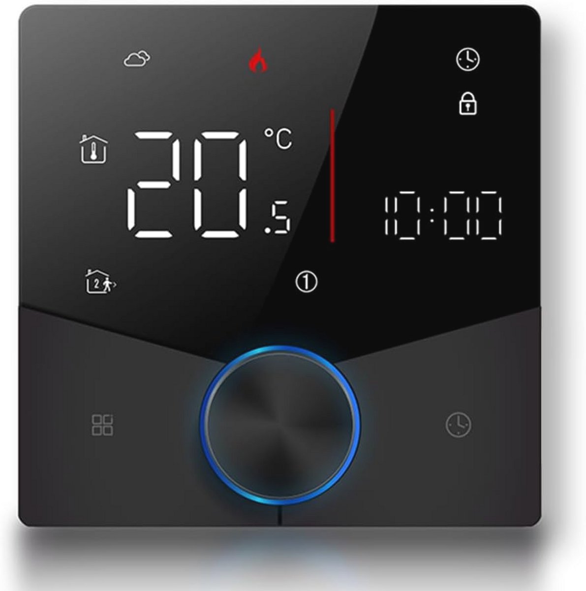 Wi-Fi Thermostaat met Touchscreen - Programmeerbare Draadloze Thermostaat voor Verwarming