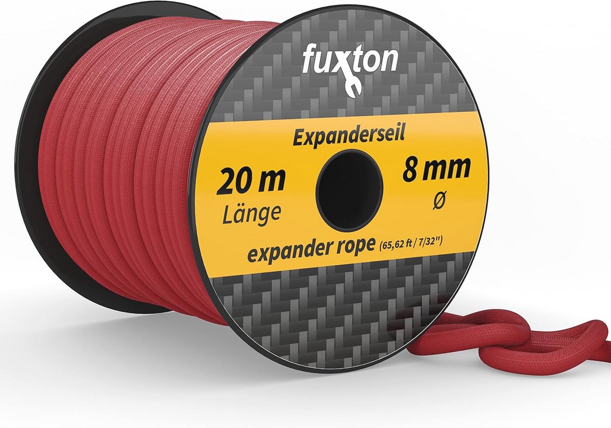 Elastisch Touw 8 mm - 20 m Rood - Perfect voor Buitentoepassingen