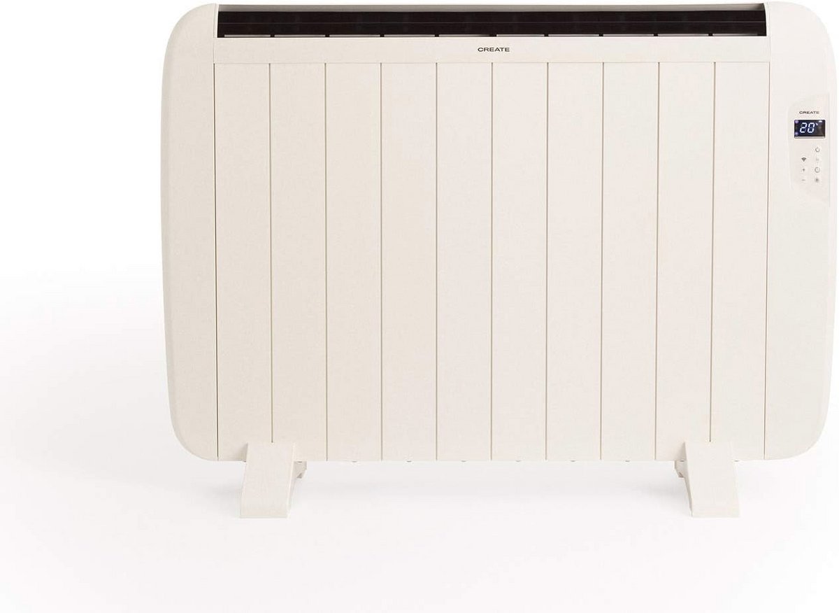 Elektrische convectorradiator met Wifi en 24-uurs-timer - 1500W, Wit