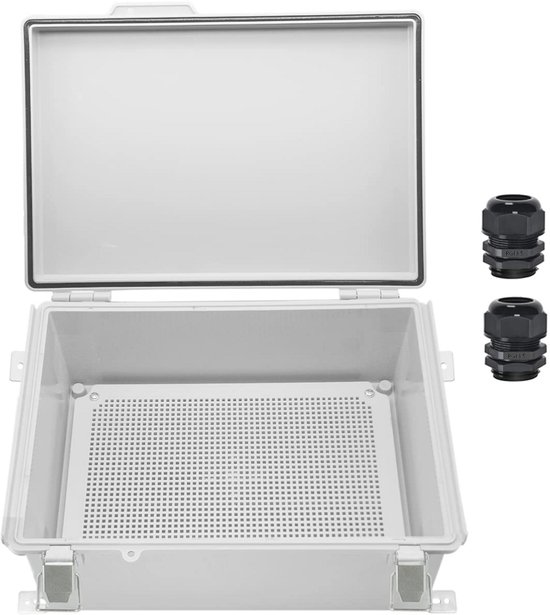 Kunststof bak met deksel 40 liter | Grijs | 600x400x235 mm