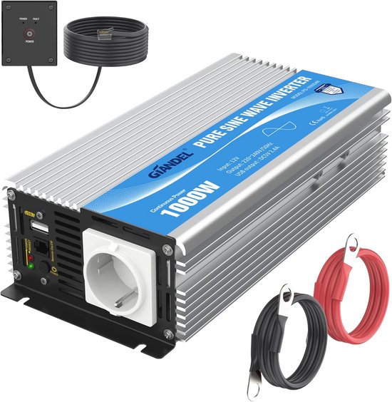 LVYUAN Voltage Inverter 12V 230V 1000W / 2000W Inverter with 2 USB