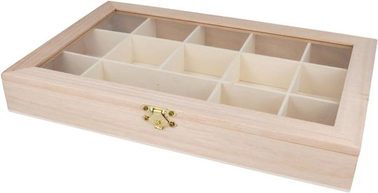 SOMELINE Opbergdozen van transparant kunststof voor sieradenorganizer, accessoires voor oorbellen met verstelbare scheidingswanden (5 stuks