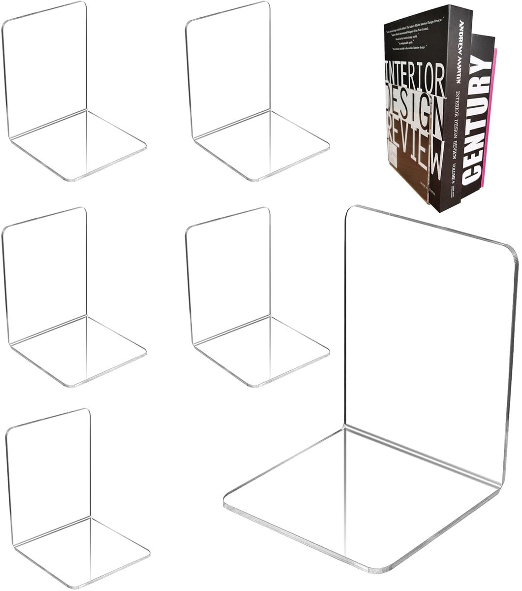 IMPERATORIS® Boekensteun/Boekenstandaard - Boekenhouder/Boekhouder/Boekensteunen - 6 stuks