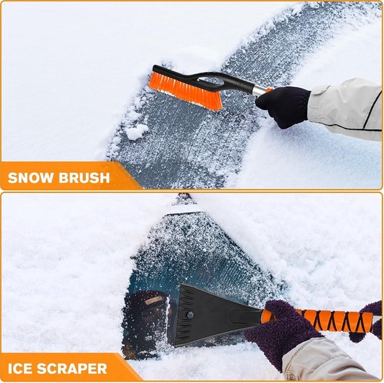 Auto Sneeuwborstel en Afneembare IJs Schraper Uitschuifbare Sneeuwborstel met Snelgee en Sneeuw Mover voor Auto Auto SUV Vrachtwagen (geel) (Color : Blue