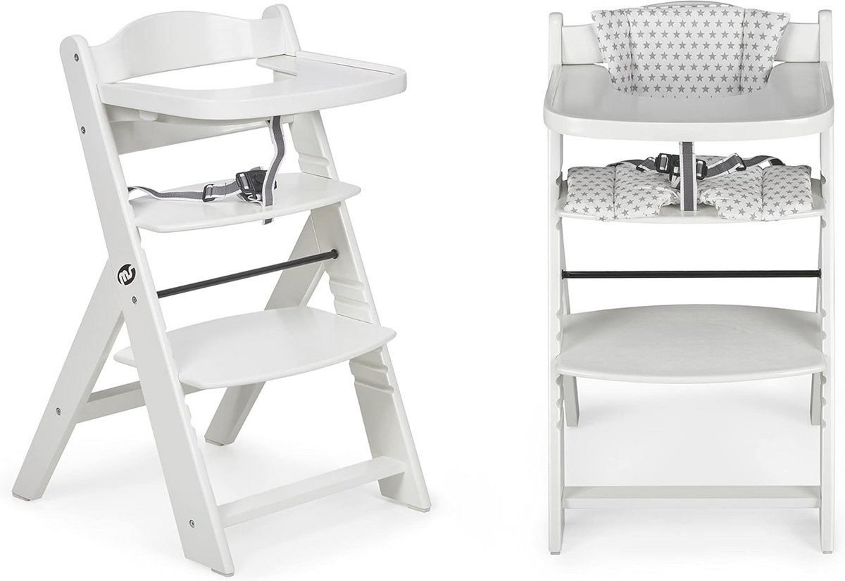 Houten Kinderstoel 2-in-1 Evolutieve Hoge Stoel | Ergonomisch en Verstelbaar voor Kinderen van 6 mnd tot 10 jaar