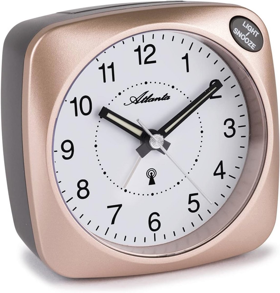 Wekker met Licht Snooze Crescendo Analoog Koper
