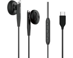 Ntech - oordopjes met Draad - NT - 03 - Zwart - Met USB-C Aansluiting - In-Ear Oordopjes - Bedrade Oortjes