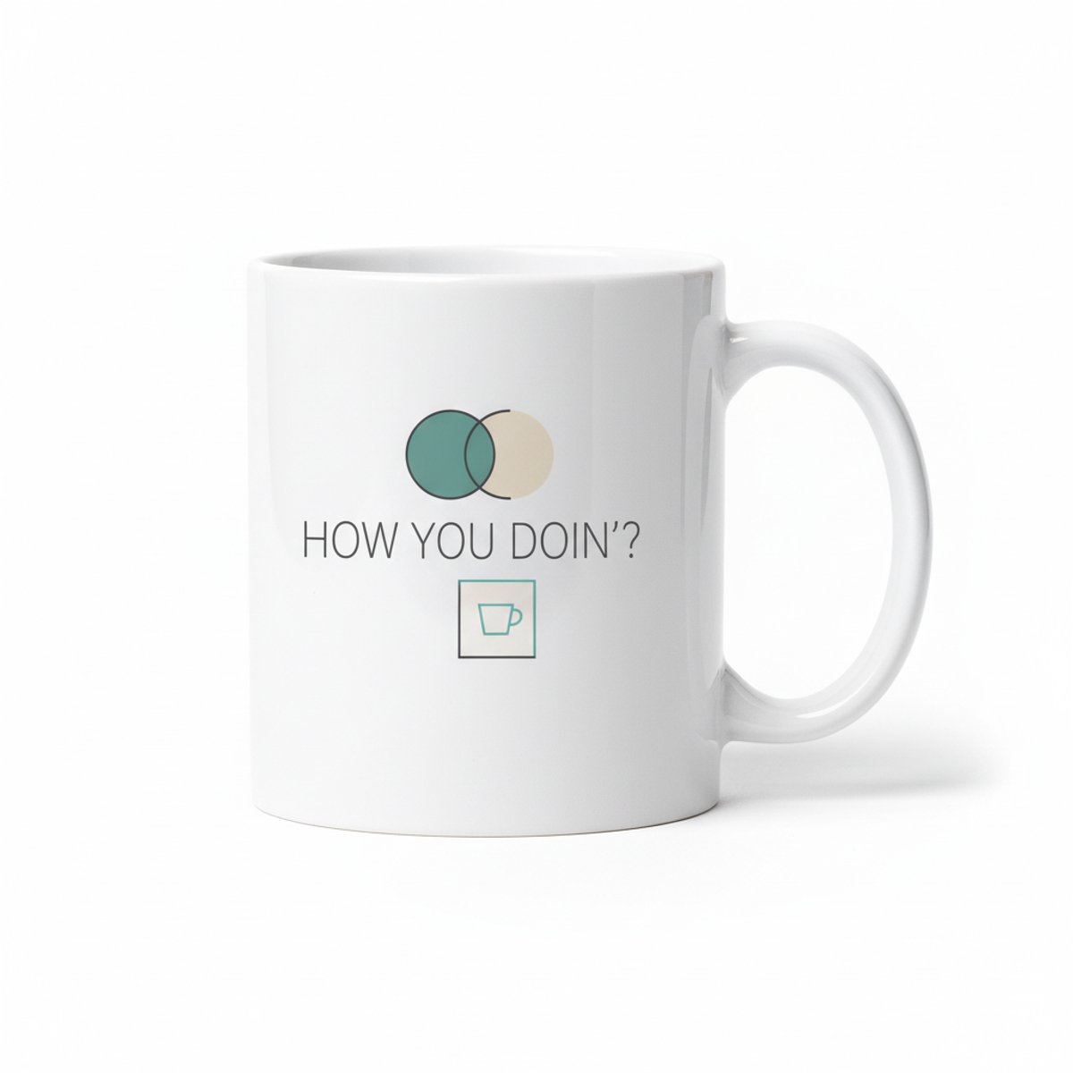 How You Doin’? Mok – Minimalistisch Friends-Inspired Design – Grappige Koffiemok 330 ml