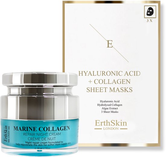 ErthSkin London Collageen nachtcrème + maskerset 50
