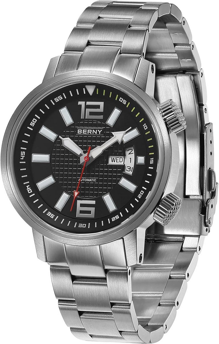 Automatisch Mechanisch Duikhorloge voor Mannen - Zelfopwindend, Sportief, Waterdicht met Saffierglas