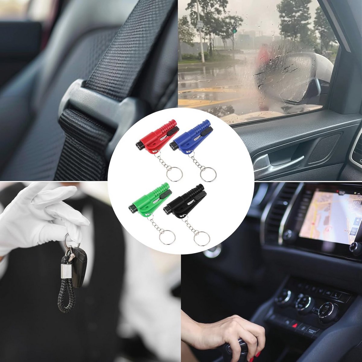 Veiligheidsautohamer en gordelsnijder 2-in-1 – Essentieel gereedschap voor auto noodsituaties