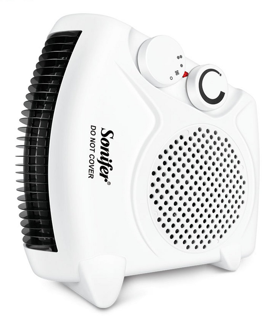 Sonifer SF-6502 Elektrische Ventilatorkachel – 2000W – 2 Warmtestanden – Compact & Veilig – Oververhittingsbeveiliging – Wit