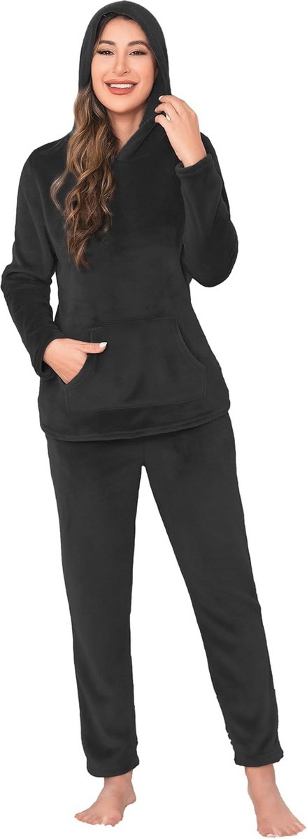 Damespyjama Flanel Set - Lange Mouwen Winter Pyjama