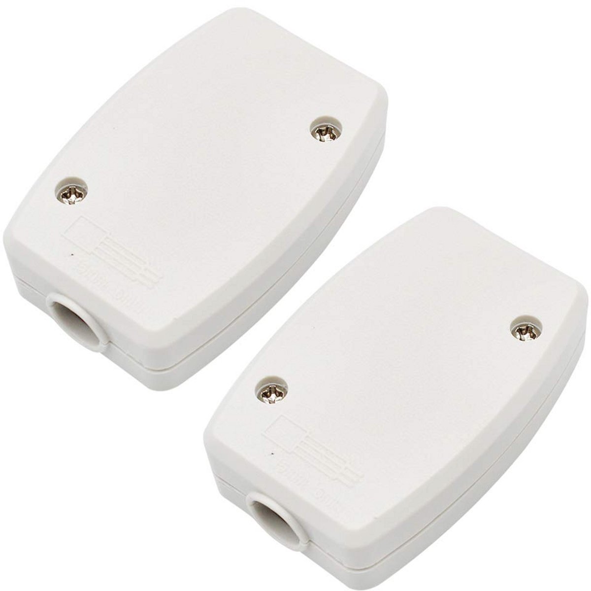2 stuks 3-polige elektrische aansluitdoos - Waterdichte connector blok Junction Box