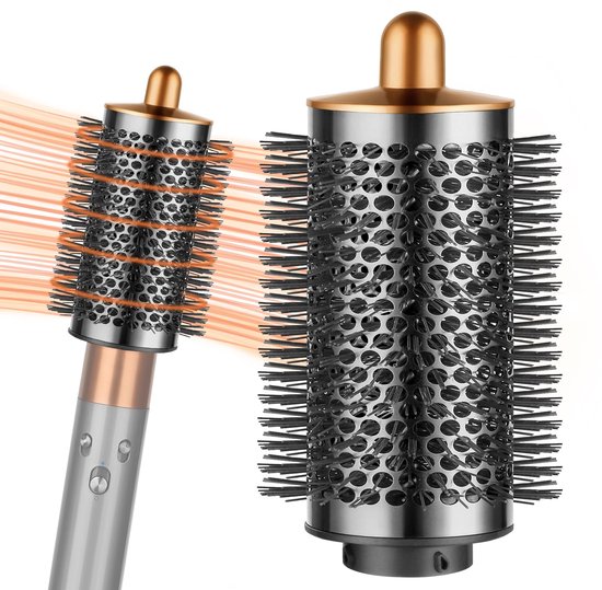 Namajunas – Grote ronde volumeborstel-accessoire geschikt voor Dyson Airwrap – Met lange, fijne haren om het haar vorm en meer volume te geven – Compatibel met HS01/HS05/HS08 – Stylingtool – Opzetstuk