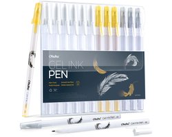 foto van Ohuhu Gold Silver White Gelpennen – set van 12
