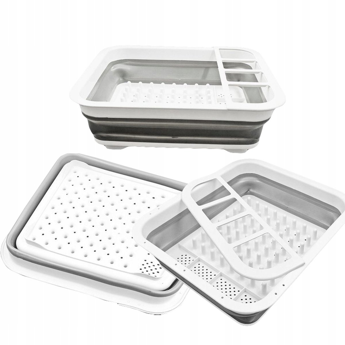 Opvouwbare Silicoen Afdruiprek Organizer Keuken