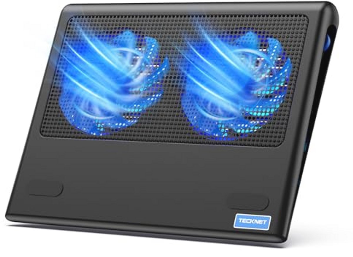 Laptop Koelstootkussen met 2 Stille Ventilatoren en 2 USB-Havens voor 12-16 inch laptops