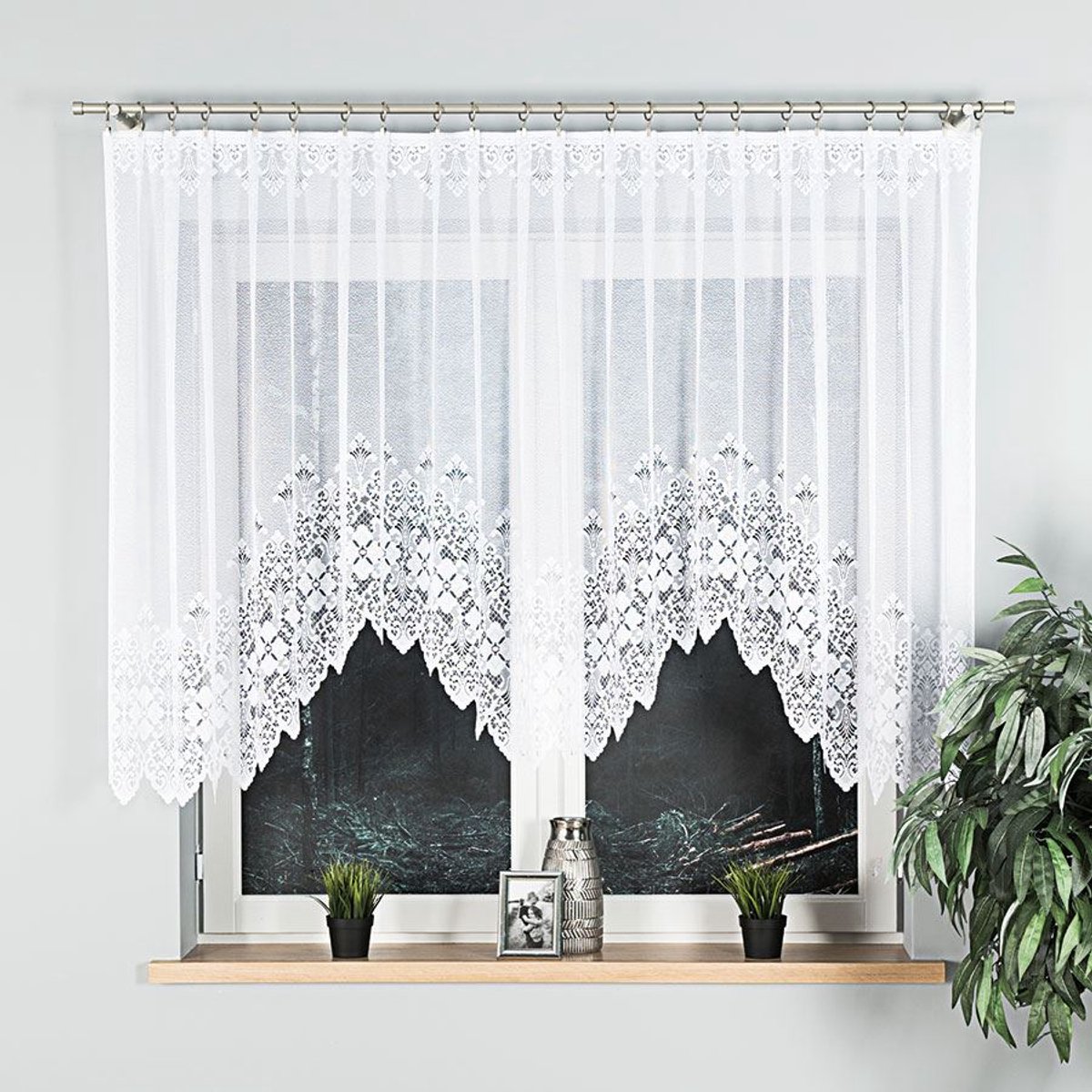 Markizeta NADIA - Jacquard Gordijn - 300x130 cm - Witte Kleur