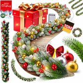 KESSER® Guirlande met verlichting - Kerstguirlande LED Kerstslinger Kerstversiering Kerstdecoratie