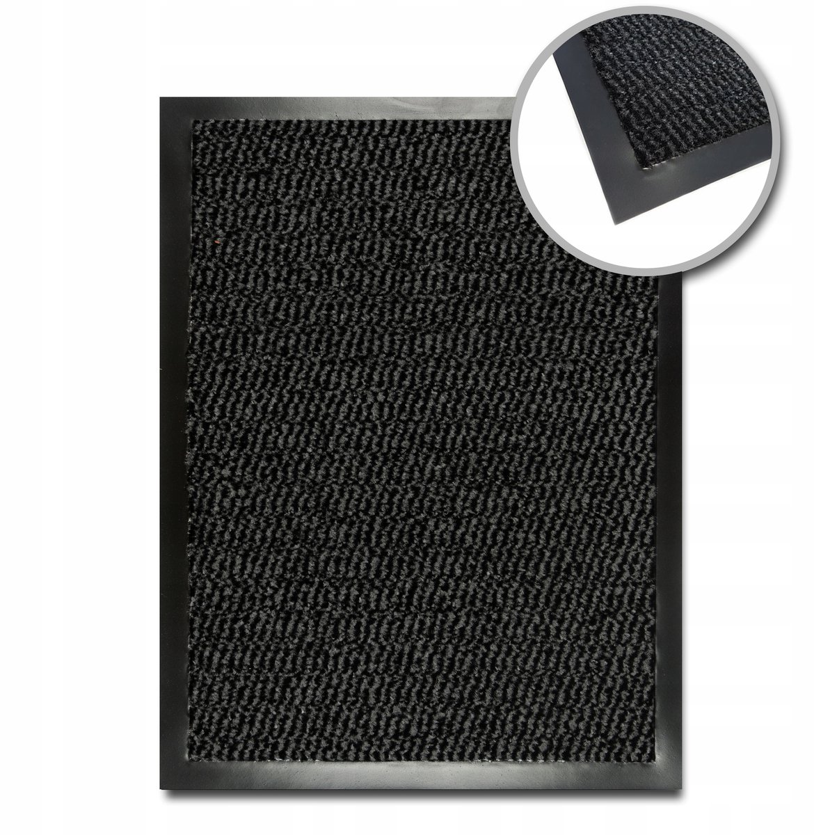 OLSZA Antislip Deurmat 120x180 cm - Vuil- en Vochtbestendig Zwart