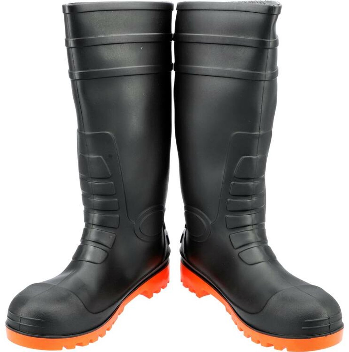 PORTLAND S5 PVC Veiligheidslaarzen - Stalen Neus & Anti-Perforatie Tussenzool - Waterdichte Werklaarzen met Antislip (SRA) - Oliebestendig & Antistatisch - Maat 40 / Voetlengte 25.5 cm - Zwart (EN ISO 20345)
