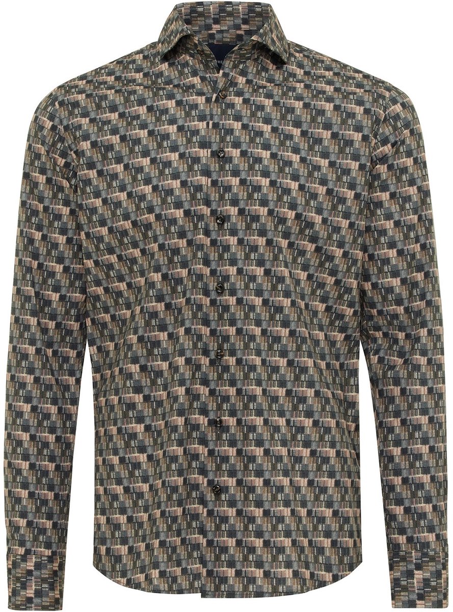 Tresanti DOMENICO Shirt with small herringbone combi Green (TRSHIE392 - 900)