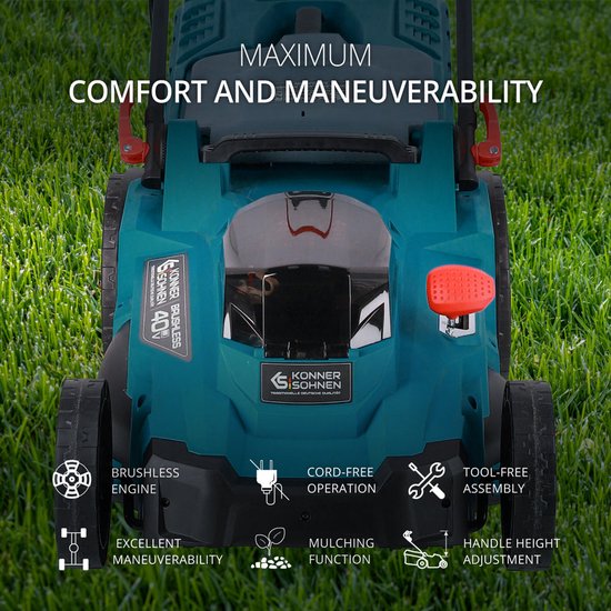 Snoerloze grasmaaier KS 43LM-40V — 43 cm — zonder accu en lader — afbeelding 3