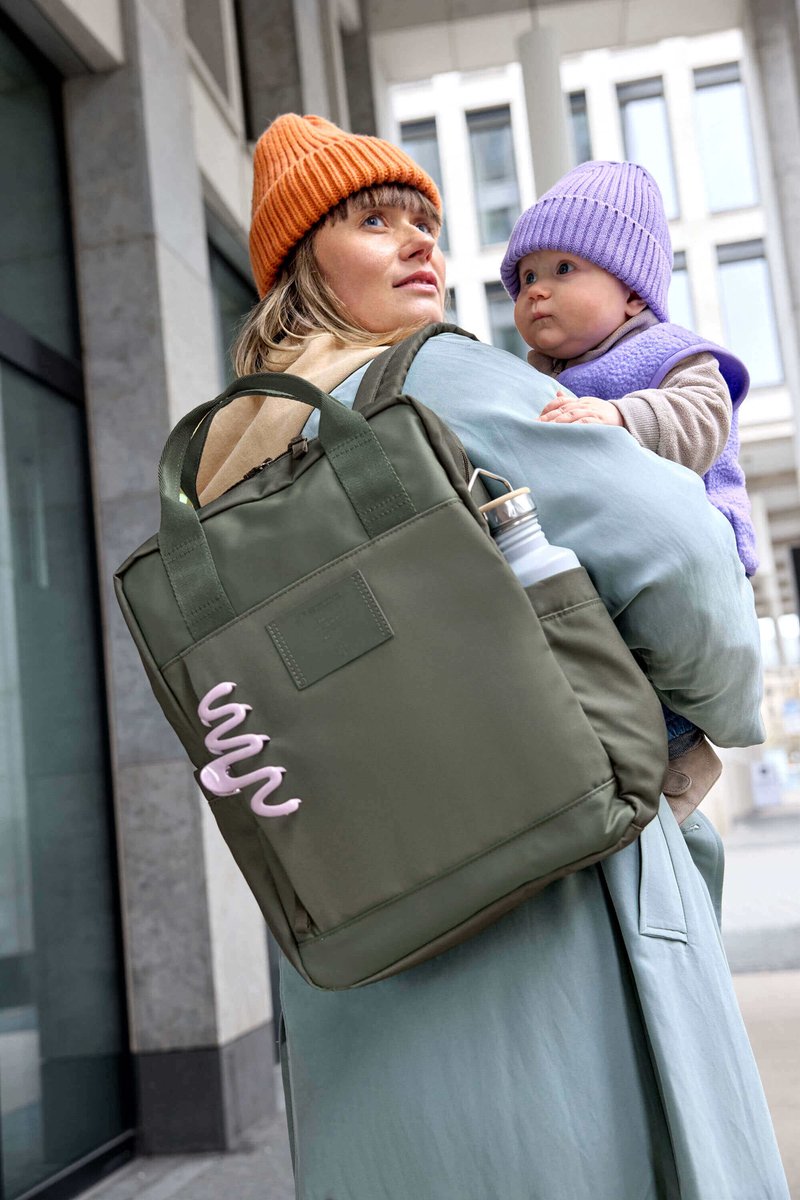 Lässig luiertas Green Label Vividal Backpack rugzak dark olive thumbnail 6