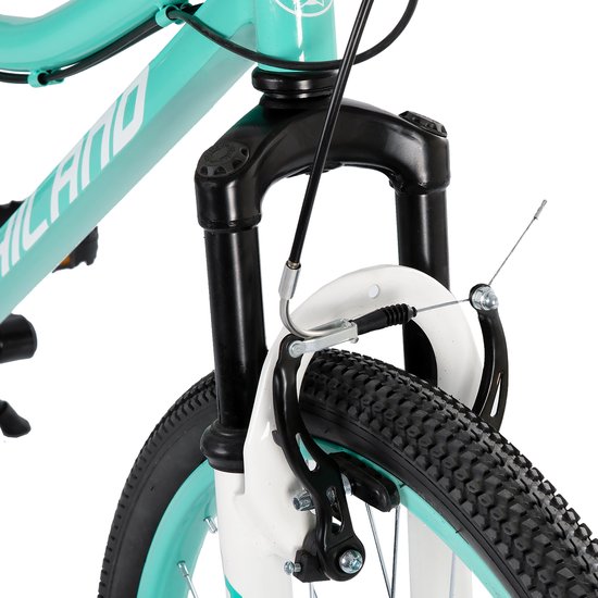 Hiland Climber 2.0 Tiener Forensen Stadsfiets - 24 inch - 7 versnellingen ​​- V-Brake - Groen van Hiland — afbeelding 4