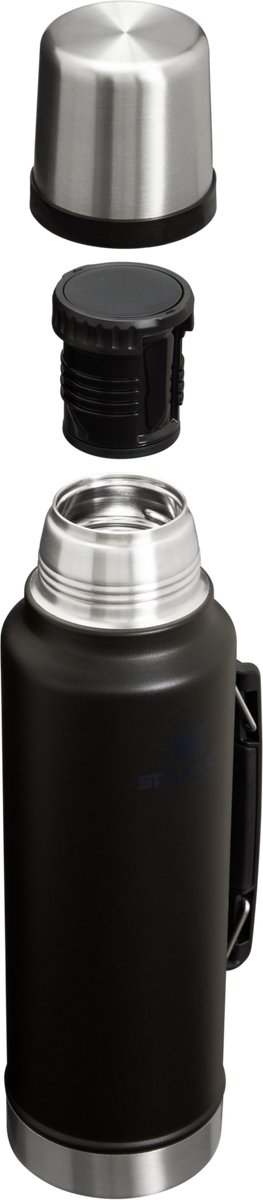 Stanley Classic Legendary Thermosfles 1.4L Houdt 40 Uur Warm, 35 Uur Koud - Lekvrij - Vaatwasserbestendig - BPA-Vrij - Voor Koffie, Thee en Meer - Roestvrijstalen Thermoskan - Matte Black – foto 4