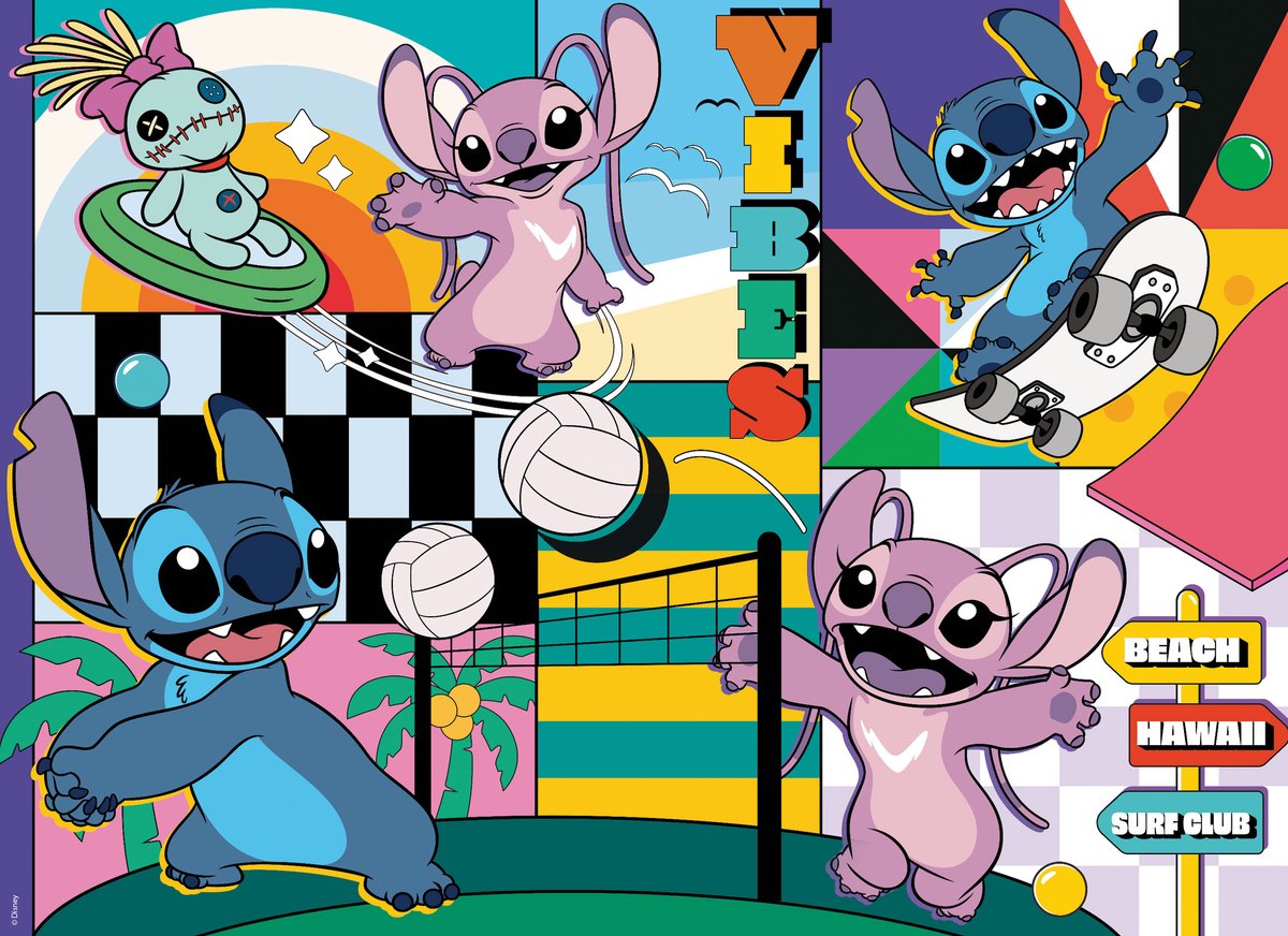 Lisciani - Lilo & Stitch - Double face - Puzzel Maxifloor - 108 stukjes — afbeelding 3