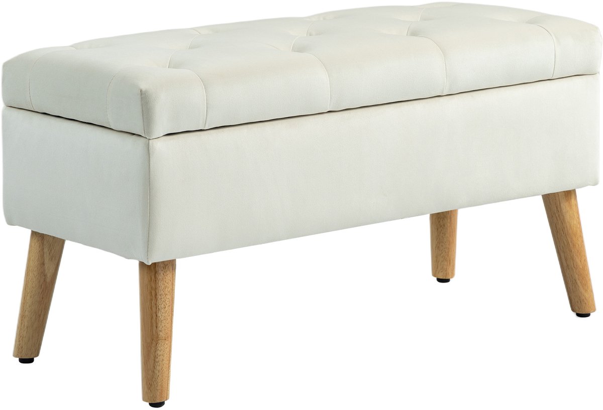 HOMCOM-Opbergpoef-Polyester-80x35x42cm-Crème