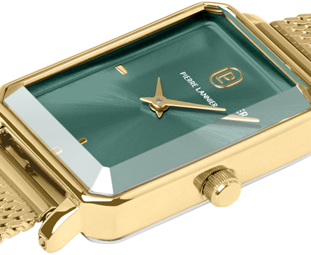 ARIANE Doré Ladies Watch Green Dial Gold Milanese Steel Bracelet 12 MM