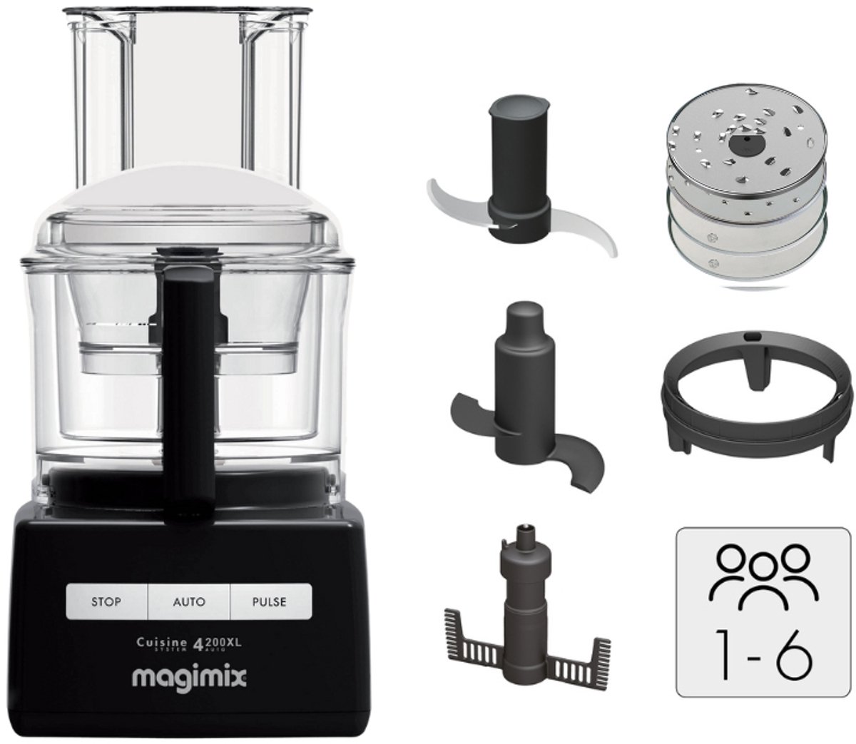 Magimix CS 4200 XL - Foodprocessor - Keukenmachine - Zwart - Citruspers thumbnail 5