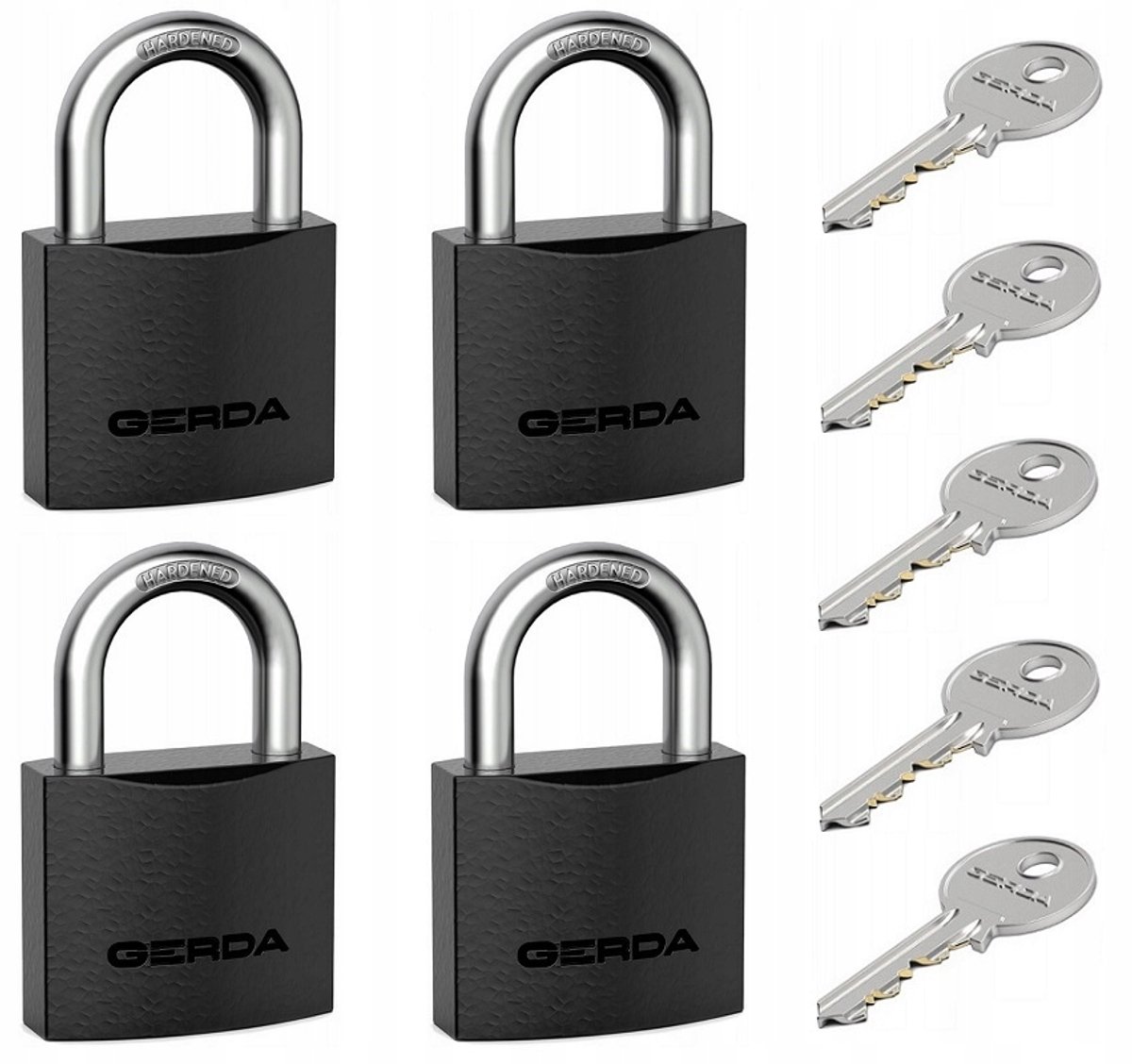 Gerda Iron Line Hangslot - Eén sleutelsysteem - 4 slots