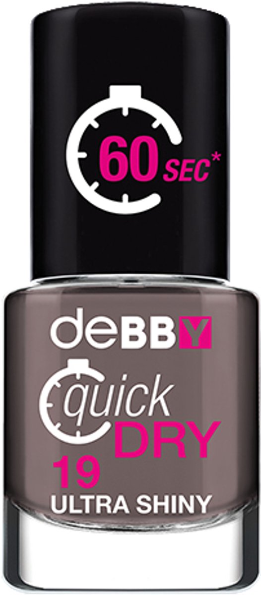 Debby Quick Dry Nail Enamel 19, Stone Grey