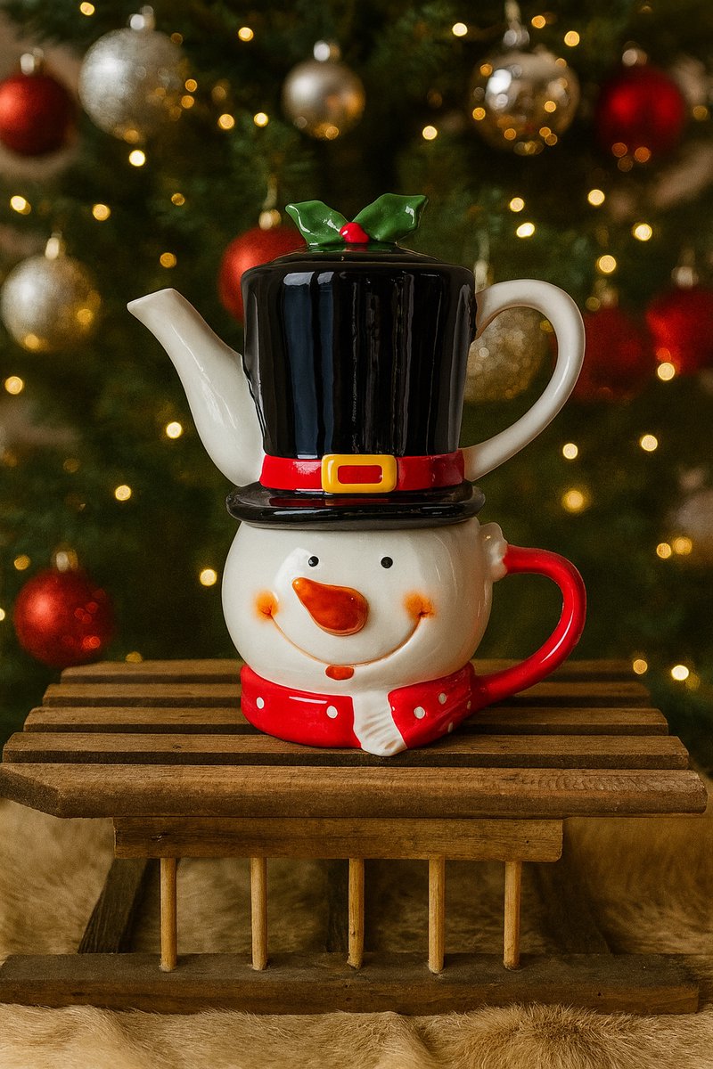 Sneeuwpop Thee- en Mokkenset – Warme Wintercharm! | Decoratie | Cadeau | Kerst