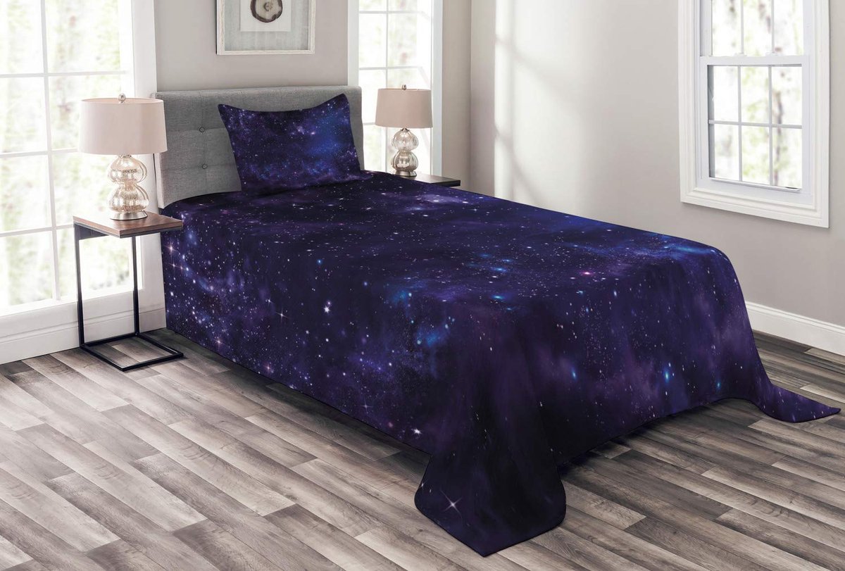 ABAKUHAUS Galaxis Dekenset – 170x220 cm – Kussenhoes 75x50 cm – Voorzijde bedrukt