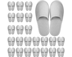 24 paar wegwerp-gastenslippers, grootverpakking, twee maten, katoenen hotel-spa-thuisslippers, geschikt voor diploma-uitreikingen, bruiloften, feesten, op blote voeten, thuis en op reis, individueel verpakt.