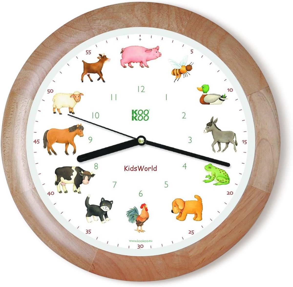Boerderijhorloge met 12 Dierenstemmen voor Kinderen