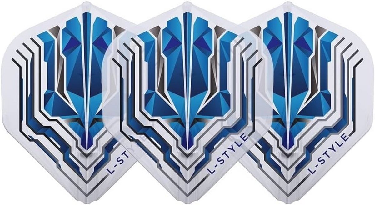 Champagne Flight EZ L1 Standaard Darts - Transparant Blauw