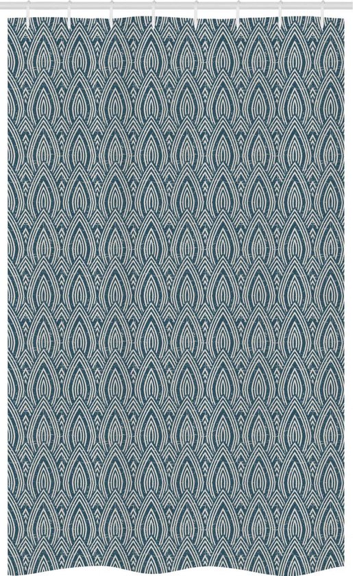 Rideau de douche ABAKUHAUS – graphique géométrique – 120x180 – bleu-vert foncé